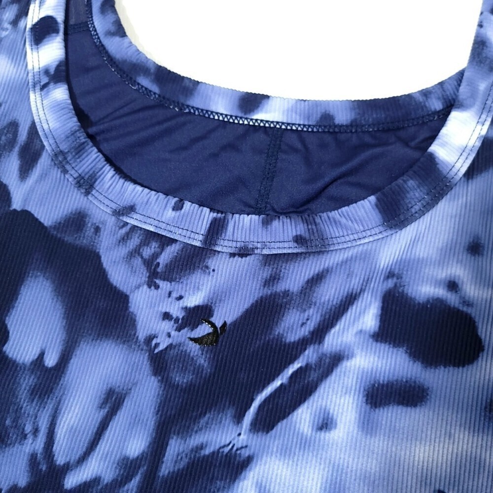 NEW Glyder Ease Bra in Nautical Wash Blue Tie Dye Crop Top Womens Plus Size 1X - Picture 6 of 6